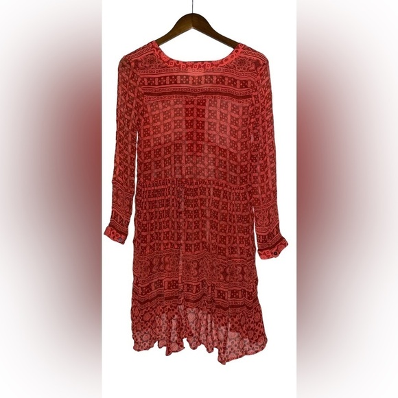 Anthropologie Mauve Canna Swing Babydoll‎ Dress  Fairycore Sheer Women 4 - Picture 2 of 7